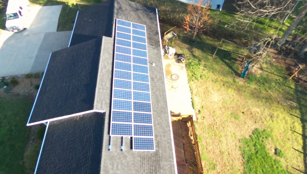 Solar panels installed on a roof