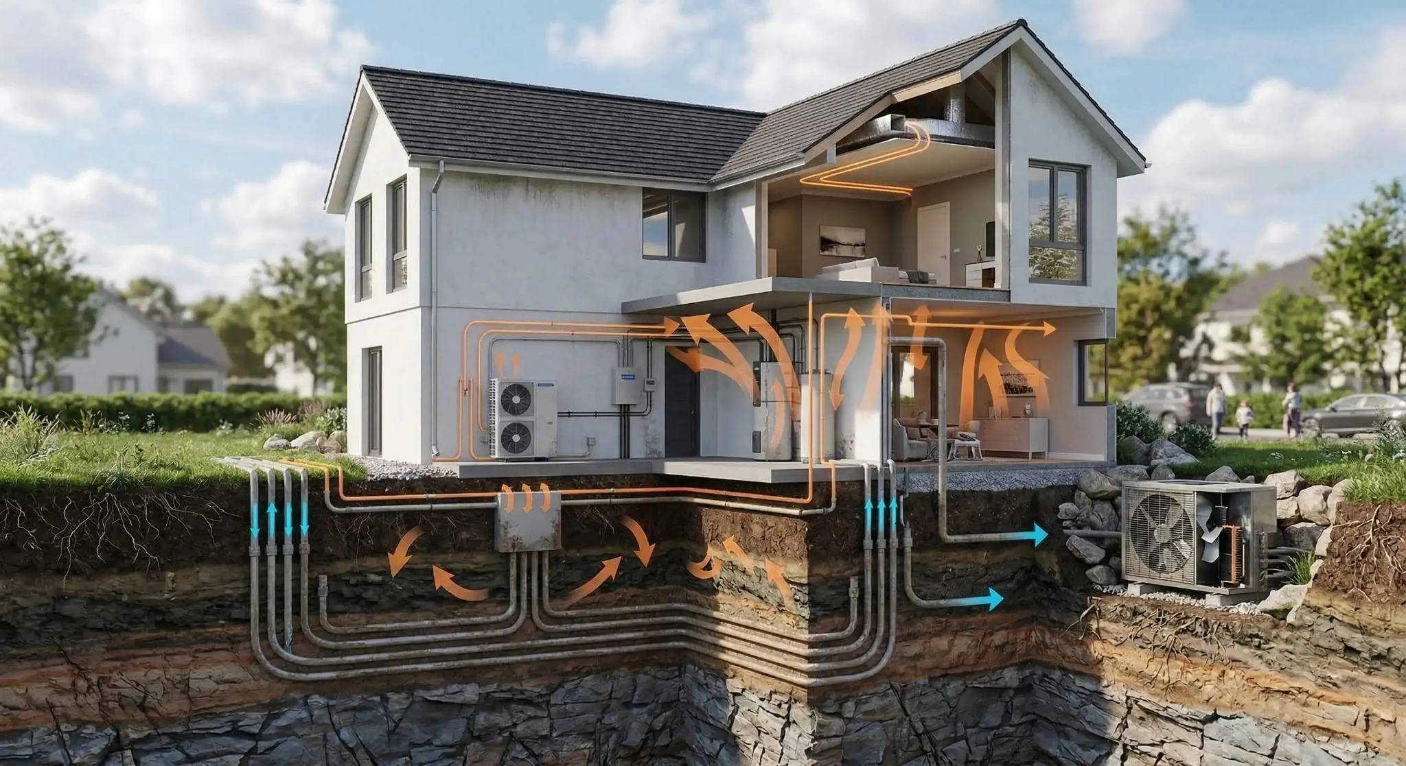 Heat pump system diagram